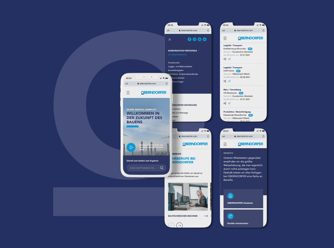 OBERNDORFER – Neue Website für den Pionier im Bereich Betonfertigteile